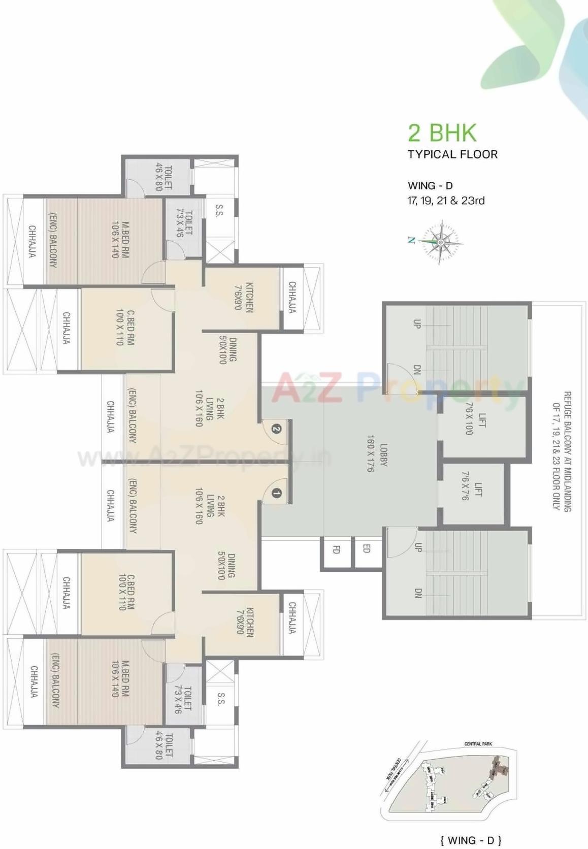 Layout of real estate project Delta Central located at Kharghar, Raigarh, Maharashtra