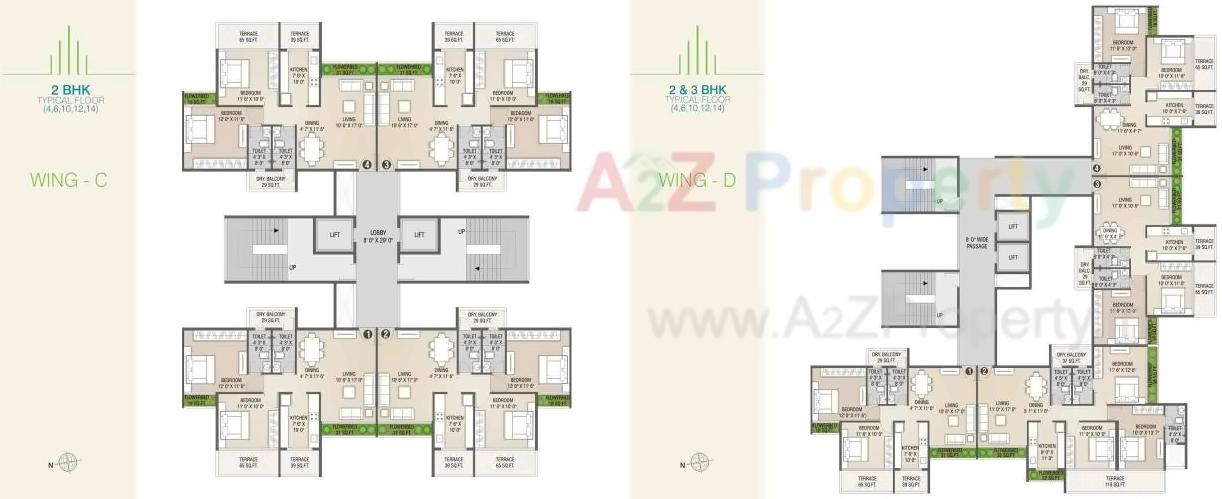 Layout of real estate project Delta Tower located at Ulawe, Raigarh, Maharashtra
