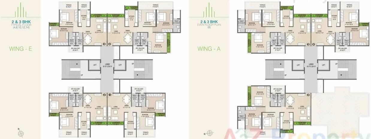 Layout of real estate project Delta Tower located at Ulawe, Raigarh, Maharashtra