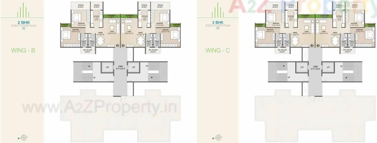Layout of real estate project Delta Tower located at Ulawe, Raigarh, Maharashtra