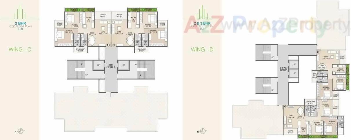 Layout of real estate project Delta Tower located at Ulawe, Raigarh, Maharashtra