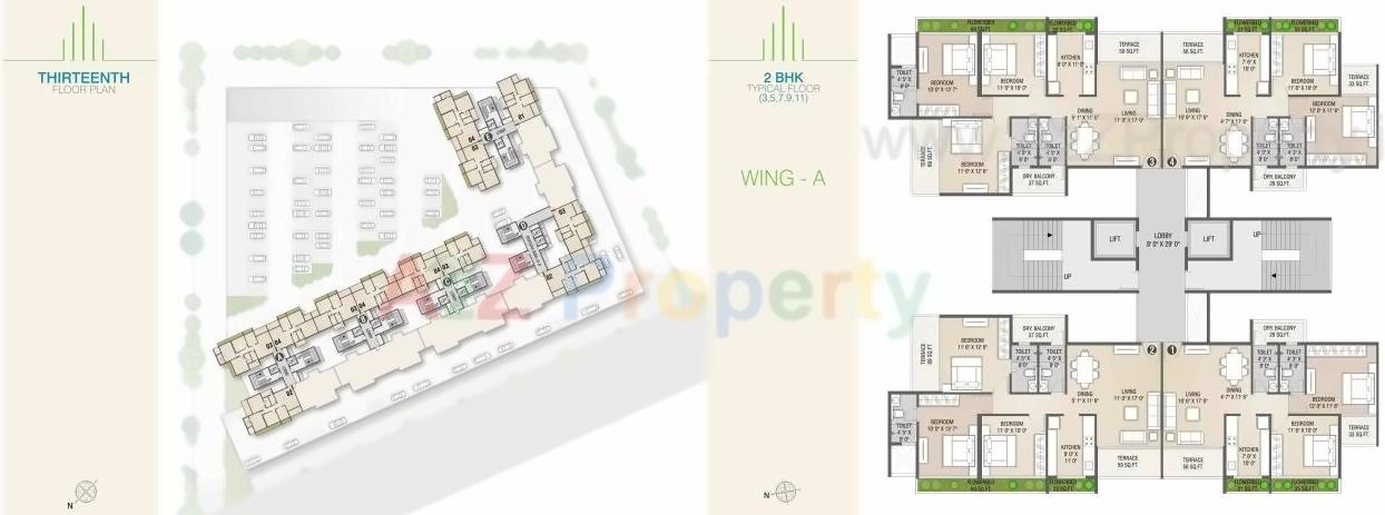 Layout of real estate project Delta Tower located at Ulawe, Raigarh, Maharashtra