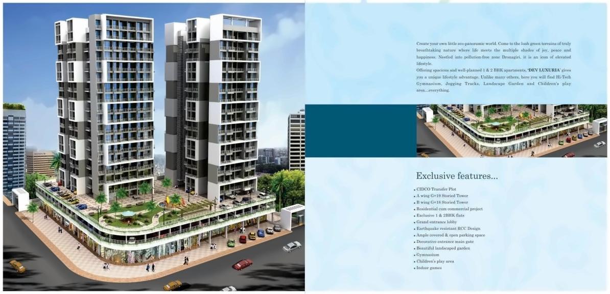 3D Elevation of real estate project Dev Luxuria located at Uran, Raigarh, Maharashtra