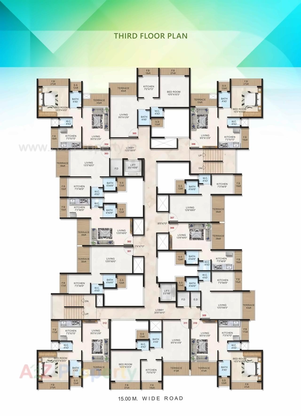 Layout of real estate project Dev Sai Garden located at Navade, Raigarh, Maharashtra