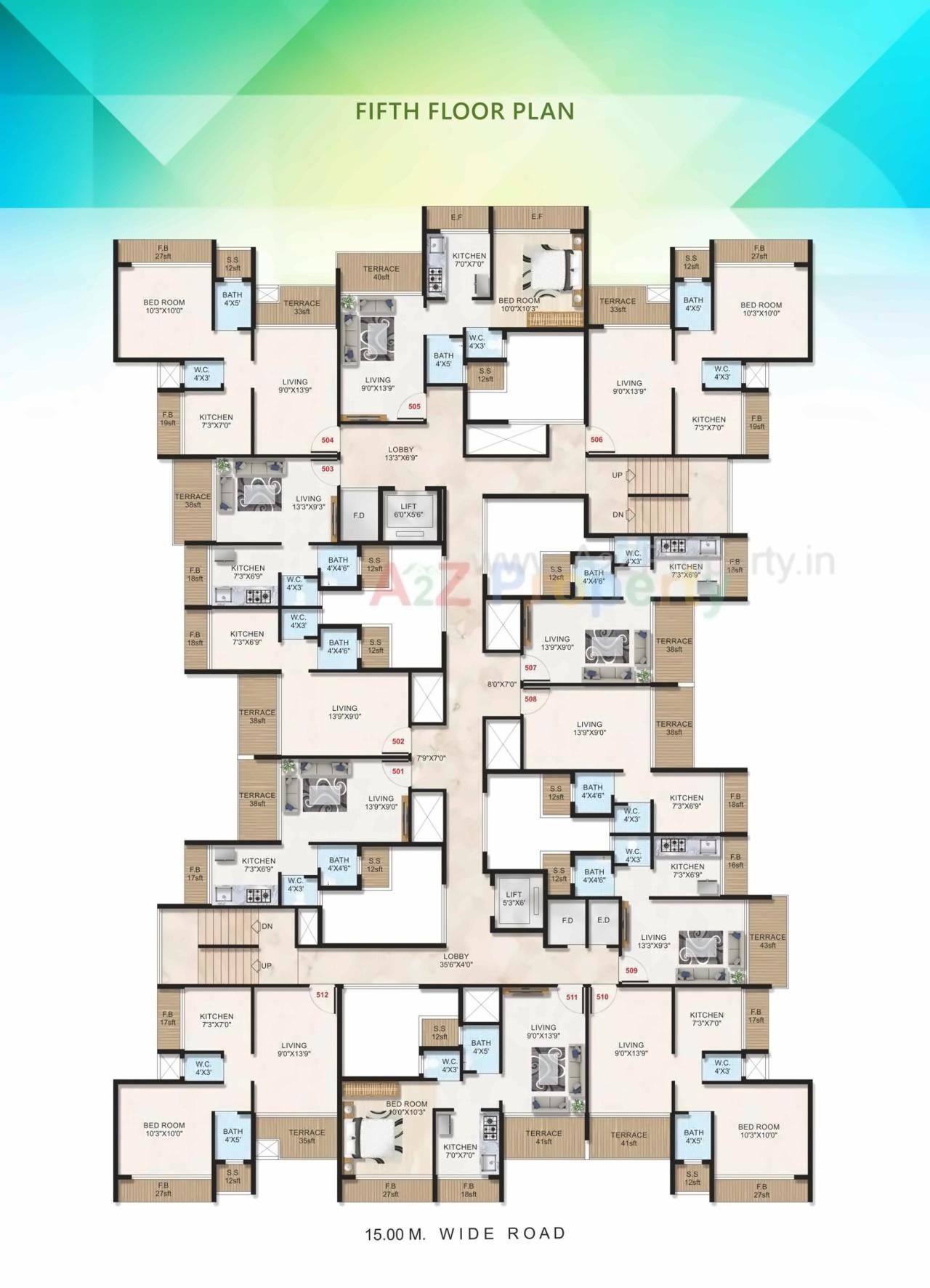 Layout of real estate project Dev Sai Garden located at Navade, Raigarh, Maharashtra