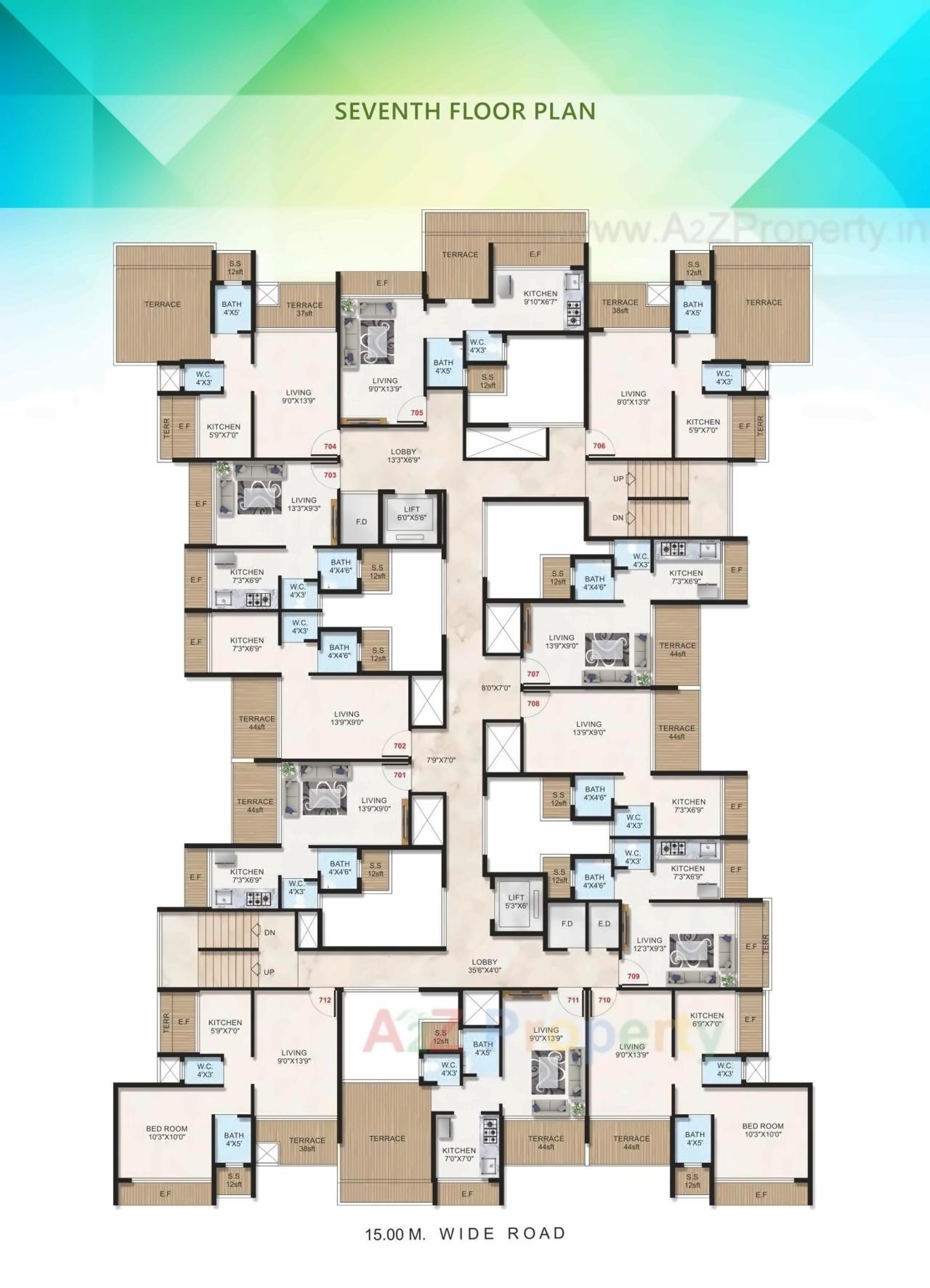 Layout of real estate project Dev Sai Garden located at Navade, Raigarh, Maharashtra