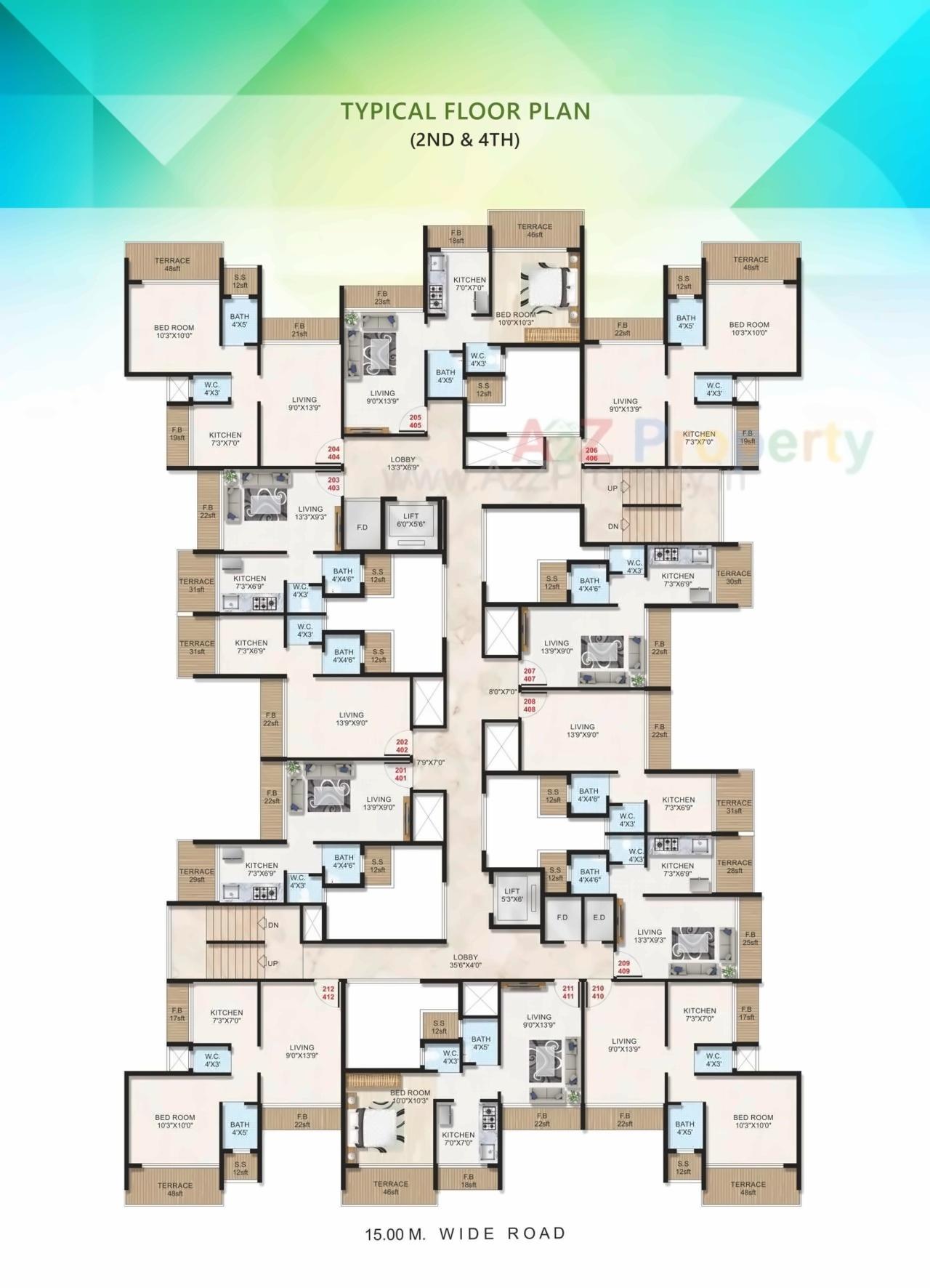Layout of real estate project Dev Sai Garden located at Navade, Raigarh, Maharashtra