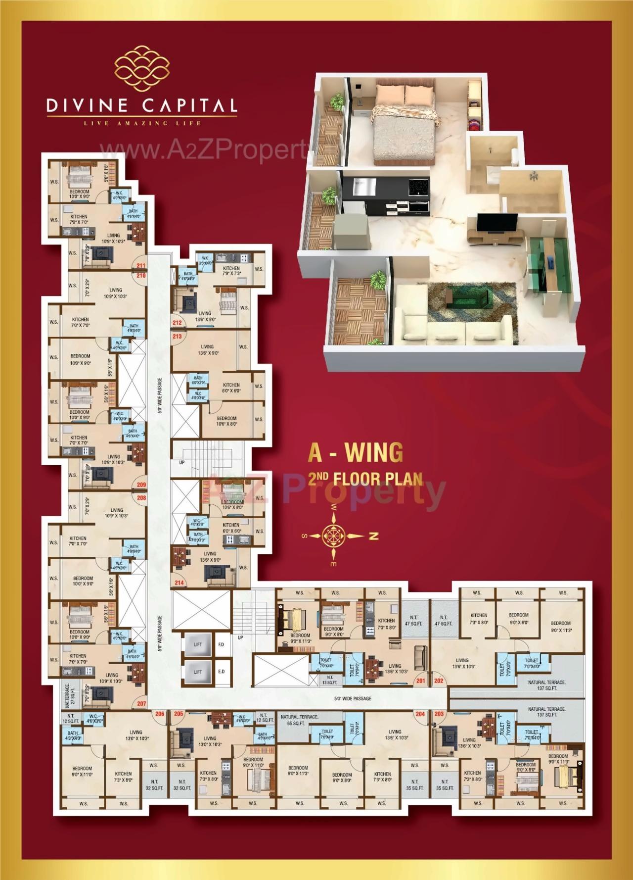 Layout of real estate project Divine Capital located at Dhamote, Raigarh, Maharashtra