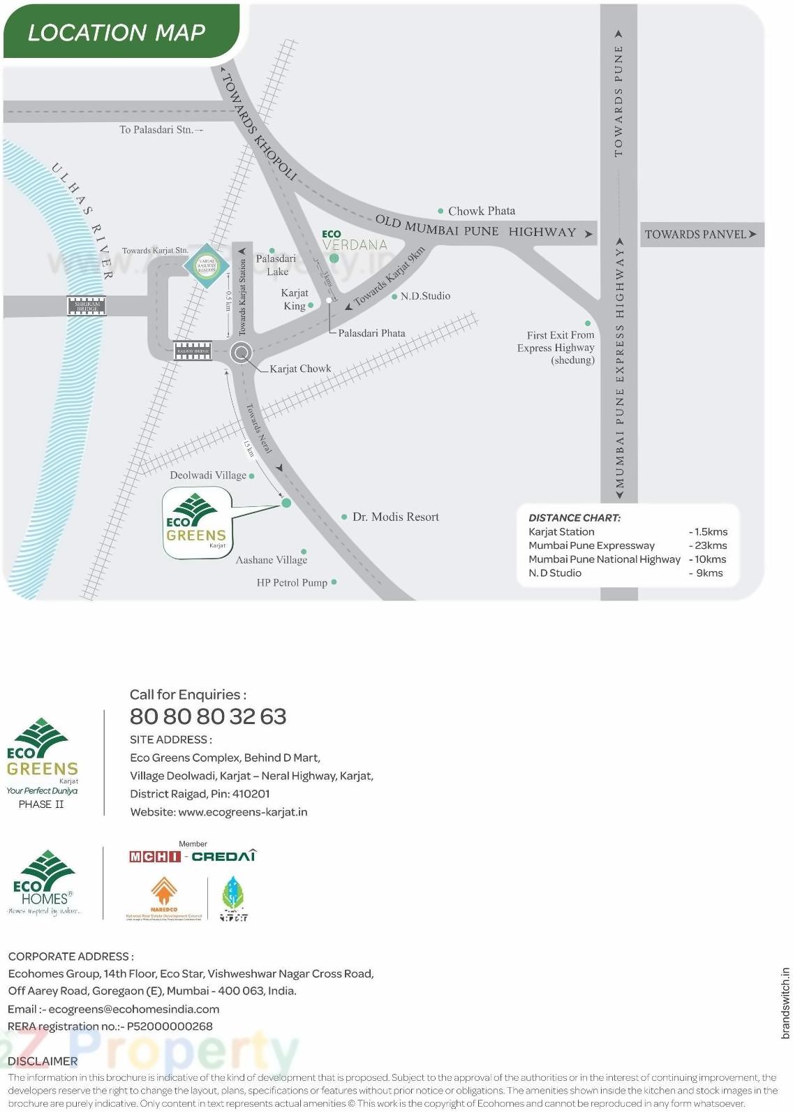  of real estate project Eco Greens located at Deulwadi, Raigarh, Maharashtra