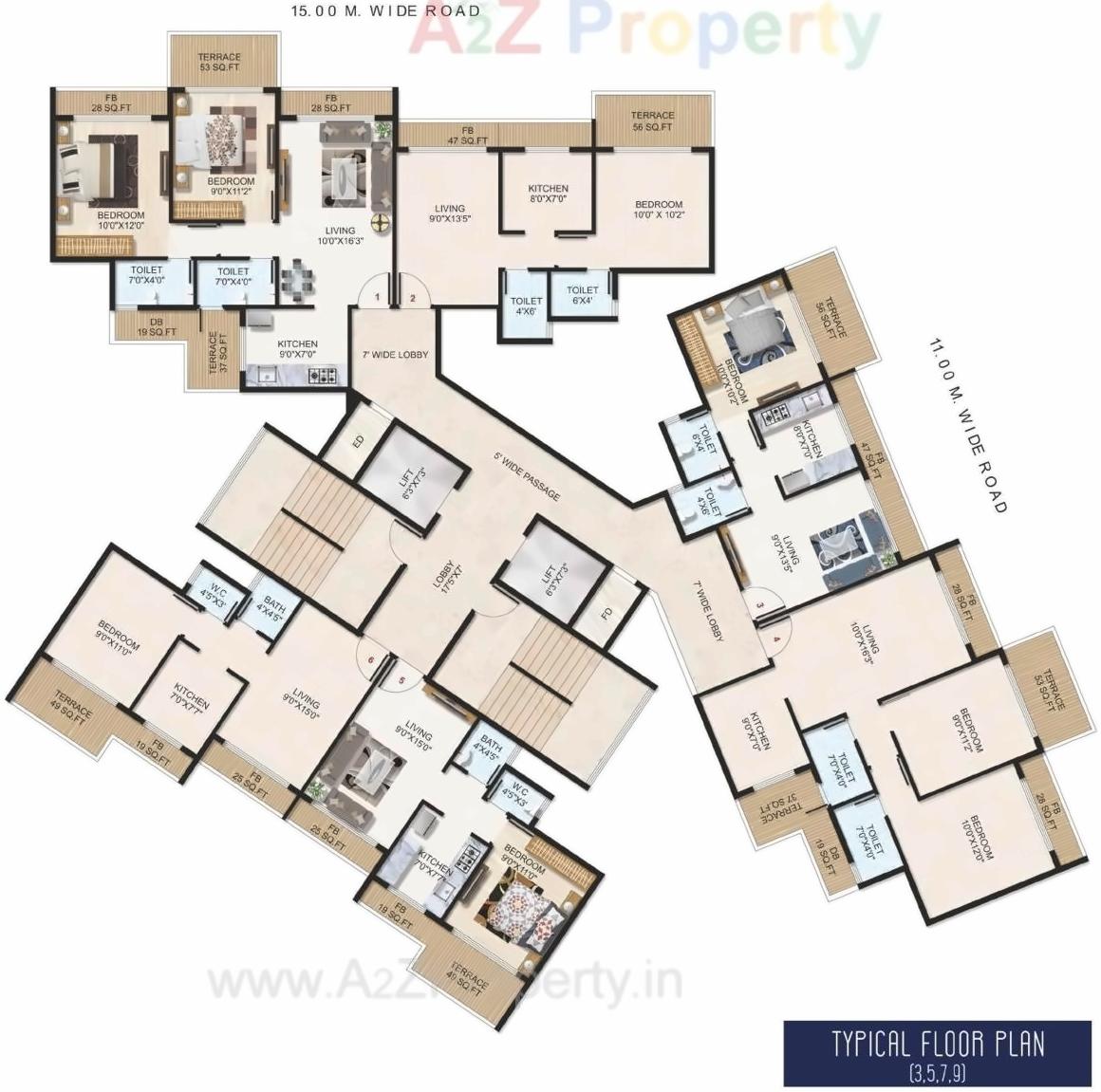 Layout of real estate project Elegant Iona located at Karanjade, Raigarh, Maharashtra