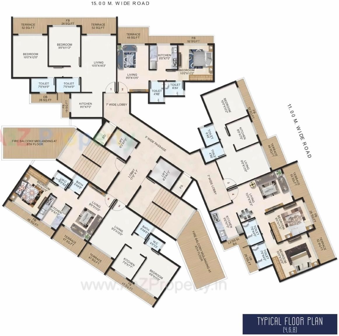 Layout of real estate project Elegant Iona located at Karanjade, Raigarh, Maharashtra