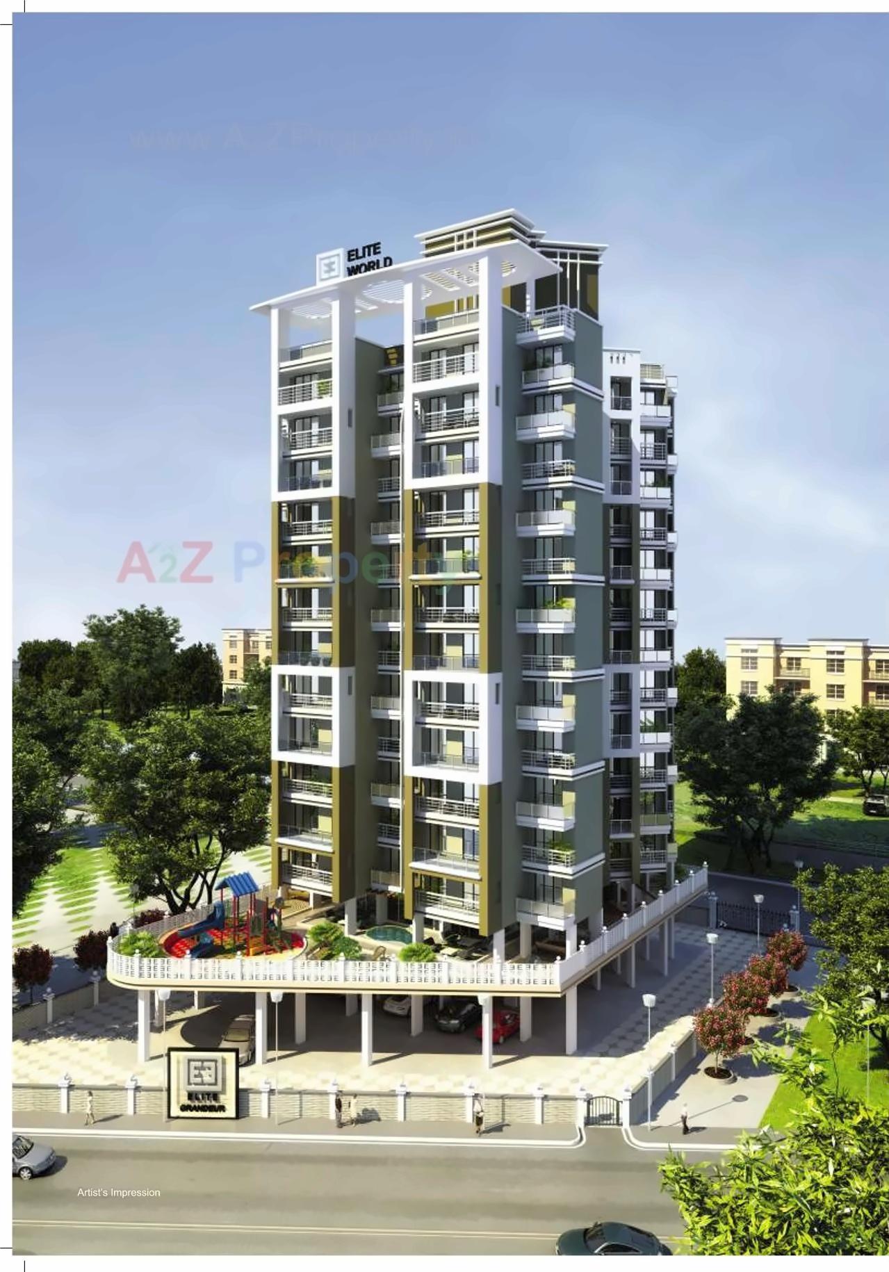 3D Elevation of real estate project Elite Grandeur located at Kharghar, Raigarh, Maharashtra