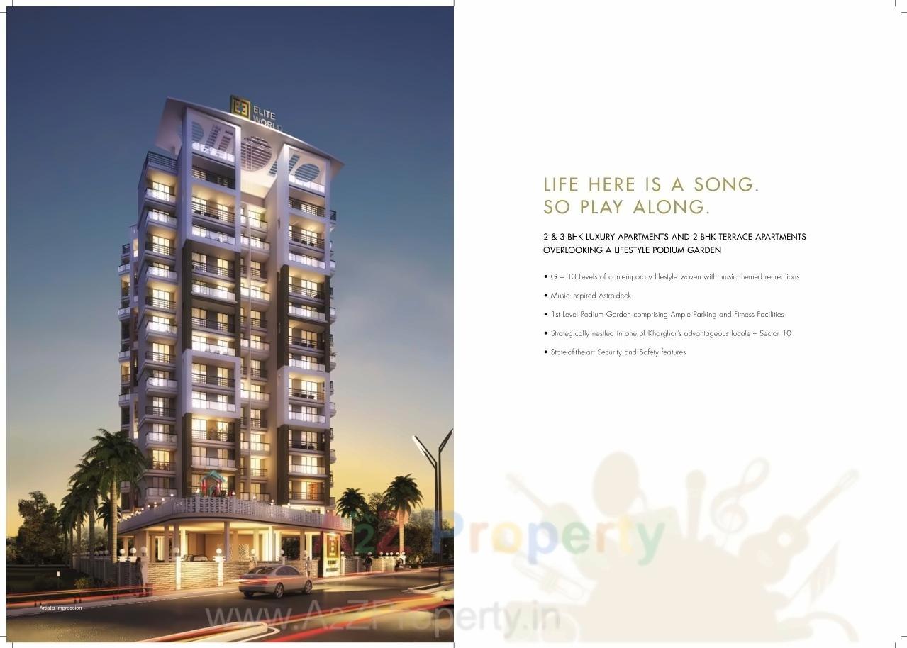 3D Elevation of real estate project Elite Grandeur located at Kharghar, Raigarh, Maharashtra
