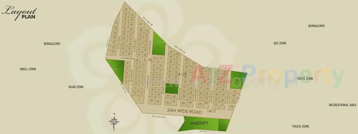 Layout of real estate project Eternity located at Antrat-t-need, Raigarh, Maharashtra