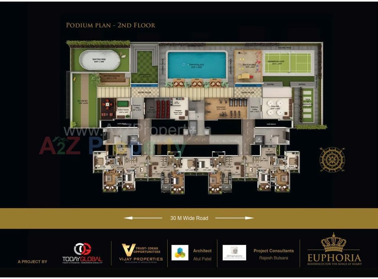 Layout of real estate project Euphoria located at Ulawe, Raigarh, Maharashtra