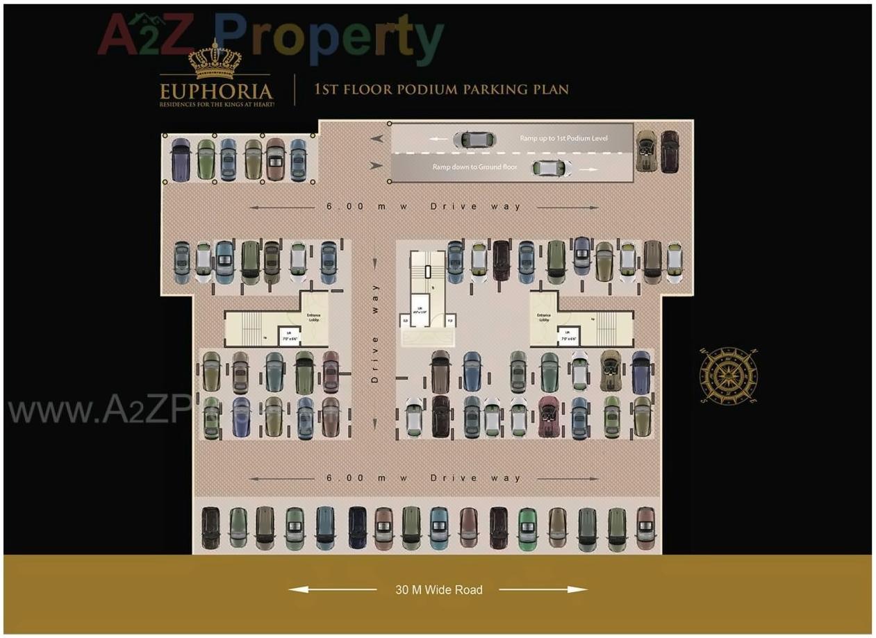 Layout of real estate project Euphoria located at Ulawe, Raigarh, Maharashtra