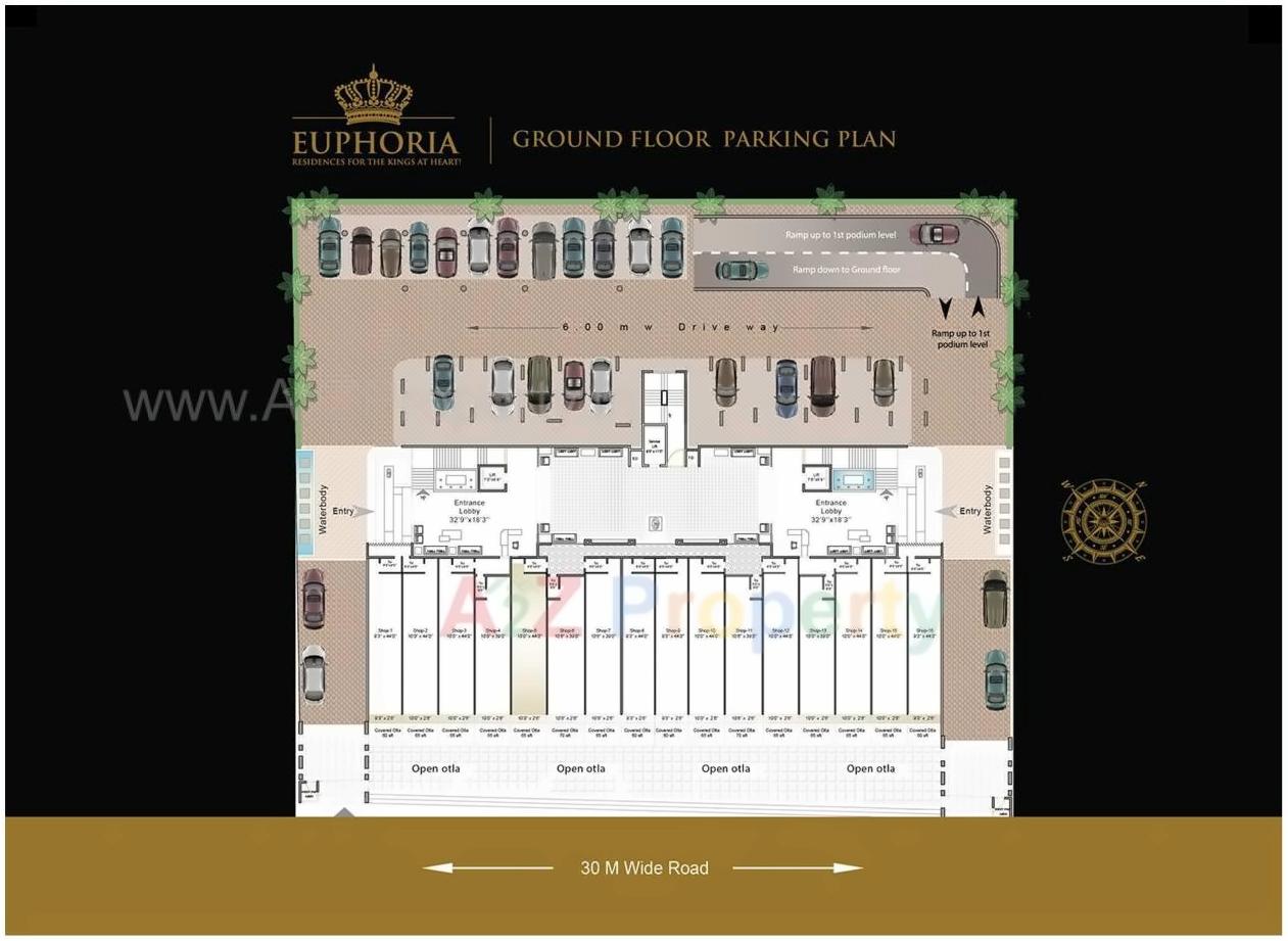Layout of real estate project Euphoria located at Ulawe, Raigarh, Maharashtra