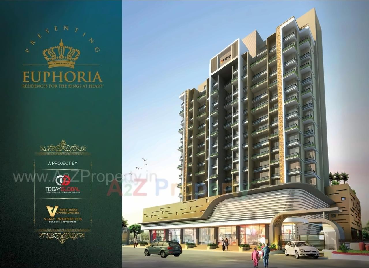 3D Elevation of real estate project Euphoria located at Ulawe, Raigarh, Maharashtra