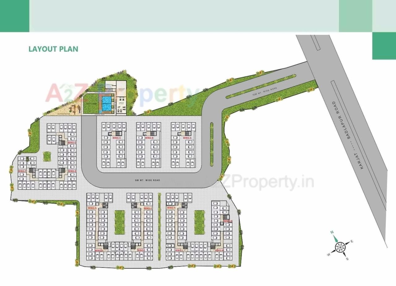 Layout of real estate project Florence Town located at Diksal, Raigarh, Maharashtra