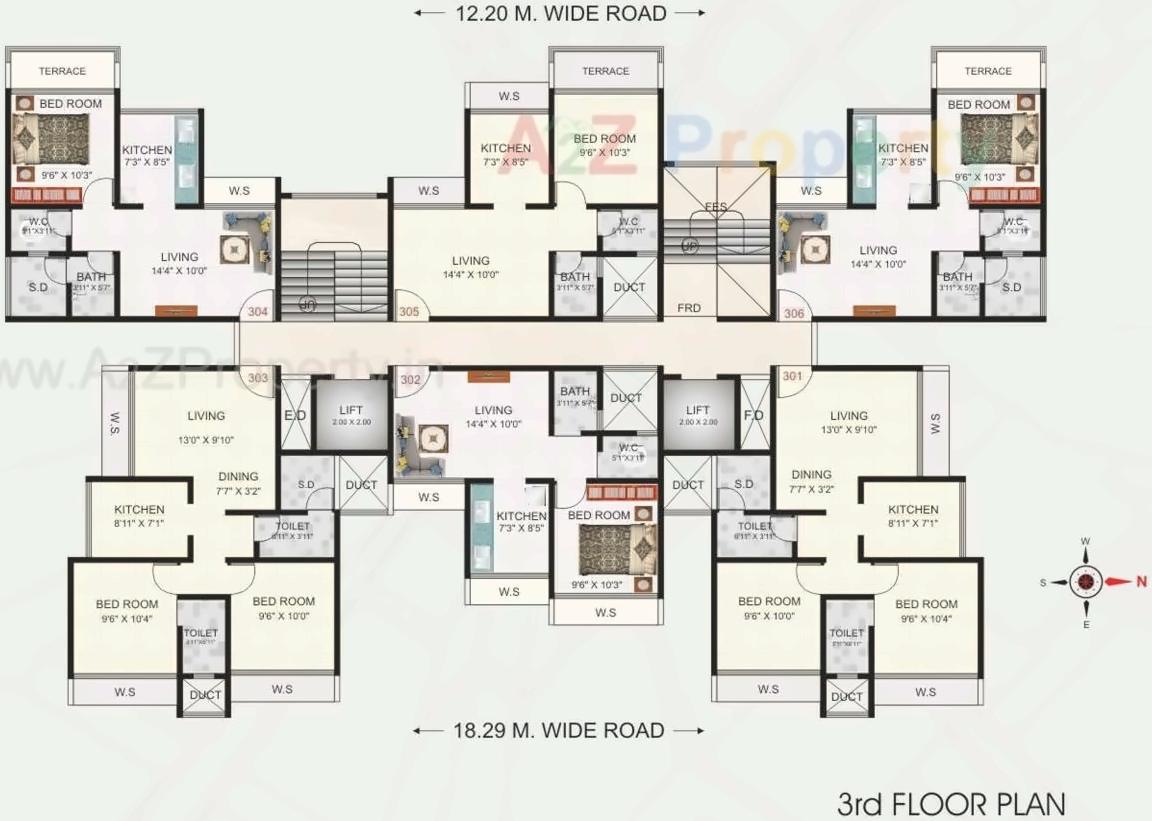 Layout of real estate project Future Heights located at Panvel, Raigarh, Maharashtra