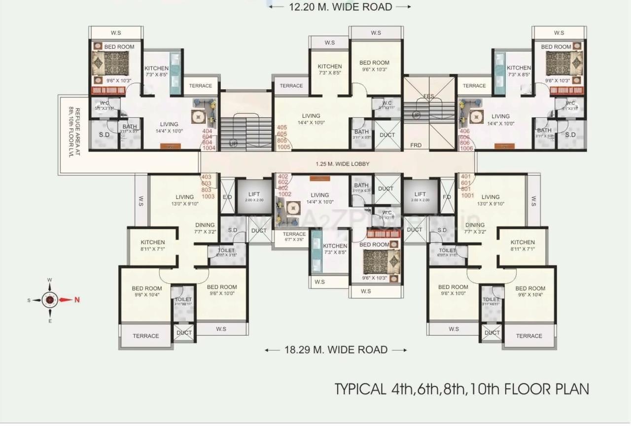Layout of real estate project Future Heights located at Panvel, Raigarh, Maharashtra