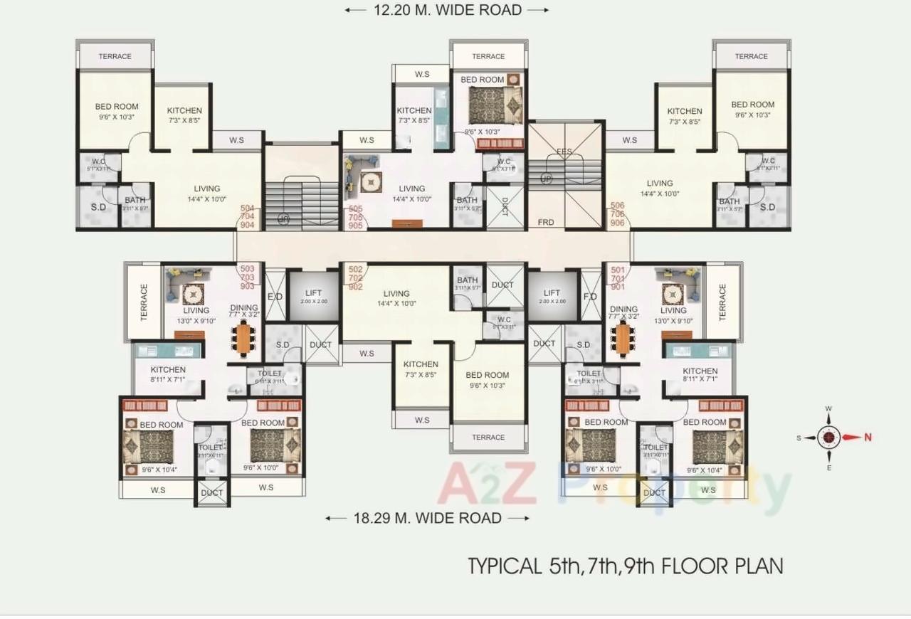 Layout of real estate project Future Heights located at Panvel, Raigarh, Maharashtra