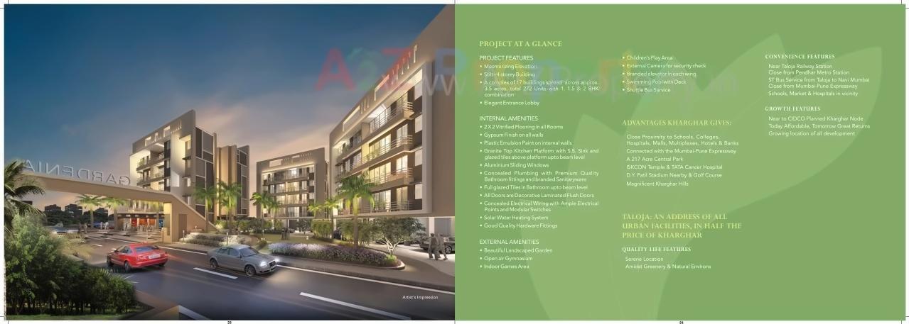 3D Elevation of real estate project Gardenia located at Koyana-velhe, Raigarh, Maharashtra