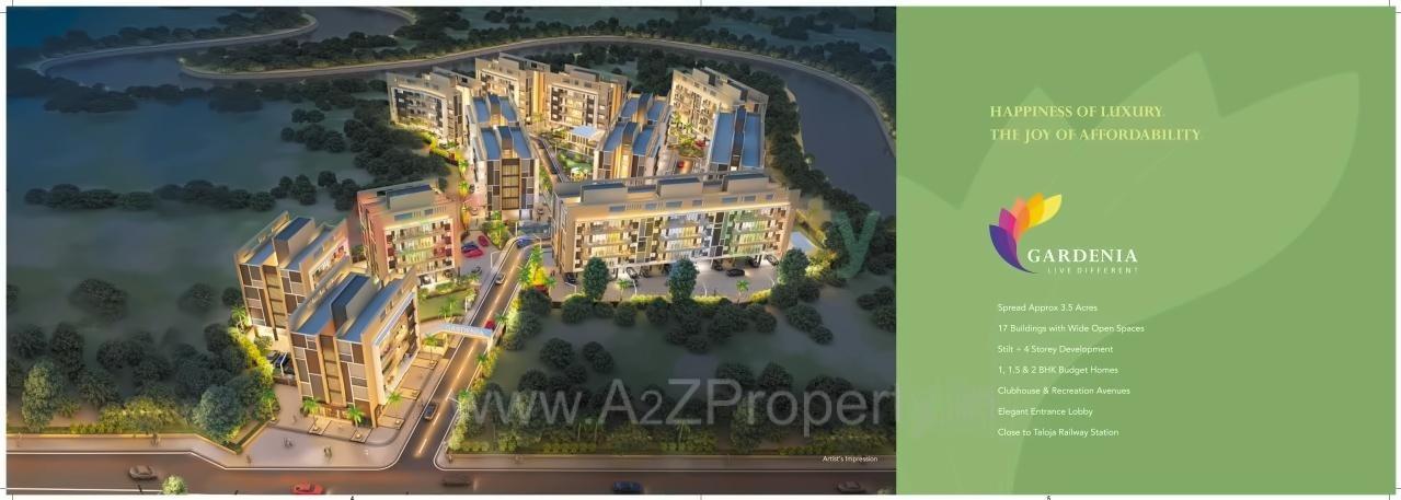 3D Elevation of real estate project Gardenia located at Koyana-velhe, Raigarh, Maharashtra