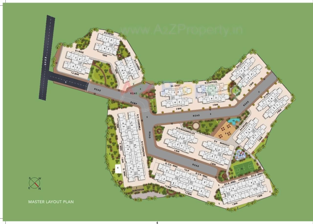 Layout of real estate project Gardenia located at Koyana-velhe, Raigarh, Maharashtra
