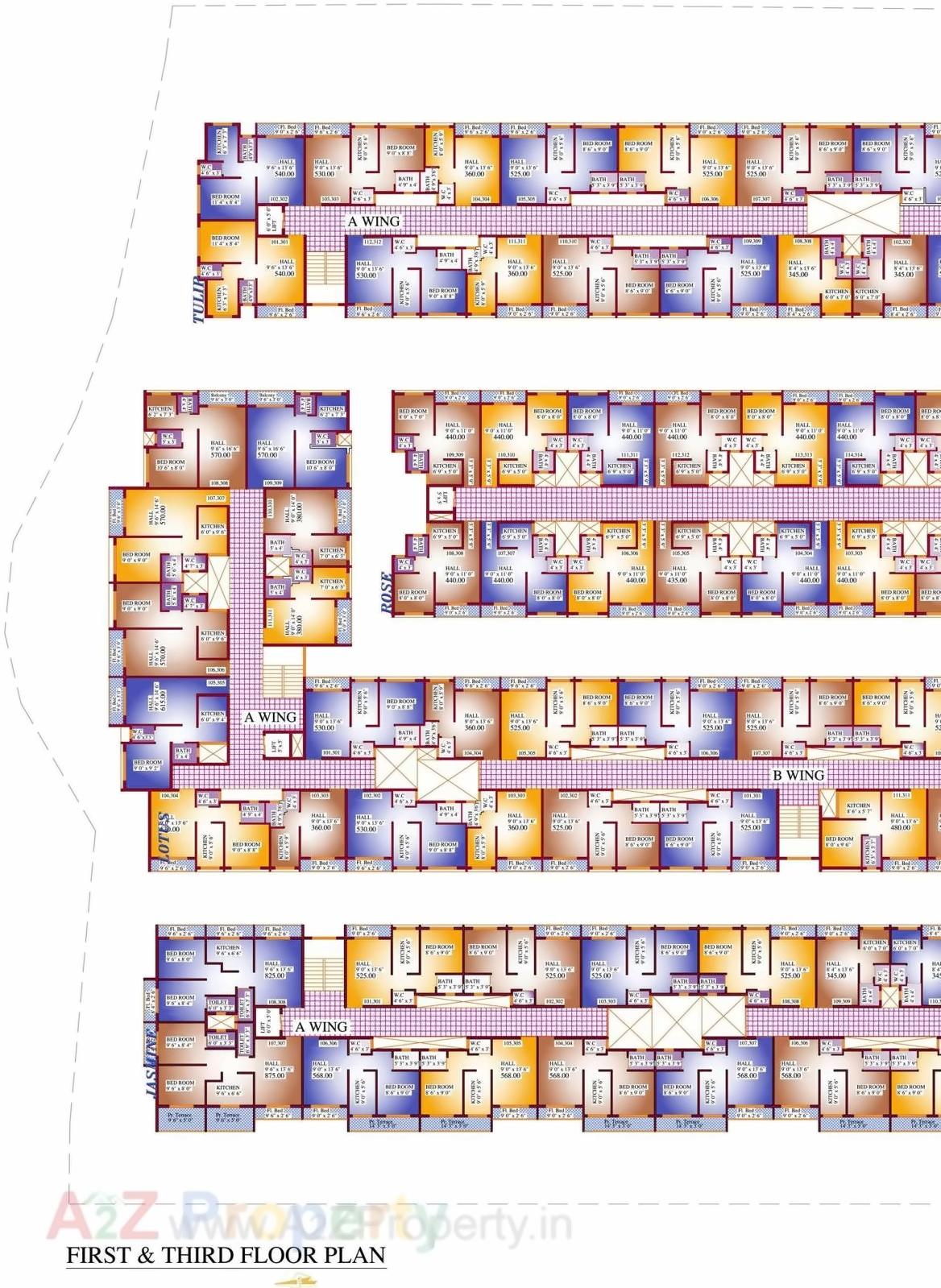 Layout of real estate project Gokuldham located at Shelu, Raigarh, Maharashtra