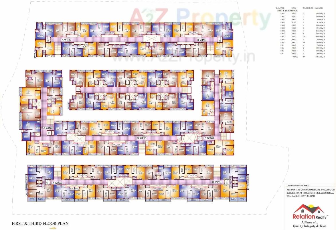 Layout of real estate project Gokuldham located at Shelu, Raigarh, Maharashtra