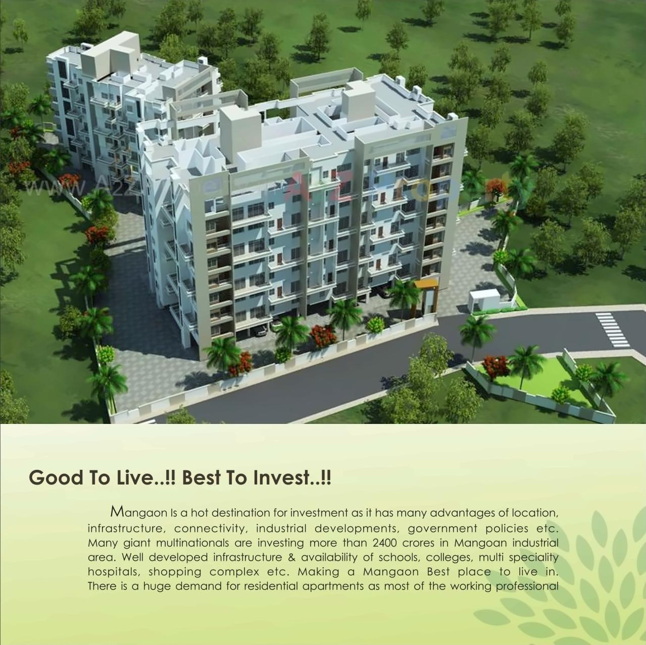 3D Elevation of real estate project Green City located at Khardi-bk, Raigarh, Maharashtra