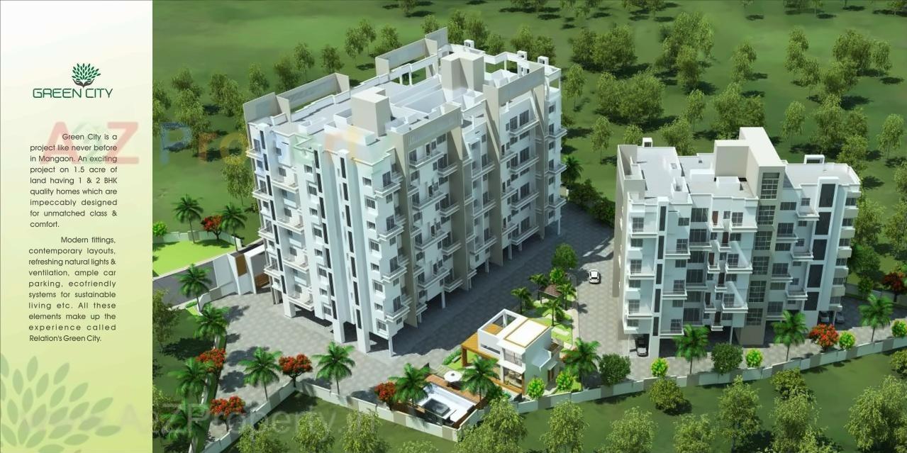 3D Elevation of real estate project Green City located at Khardi-bk, Raigarh, Maharashtra