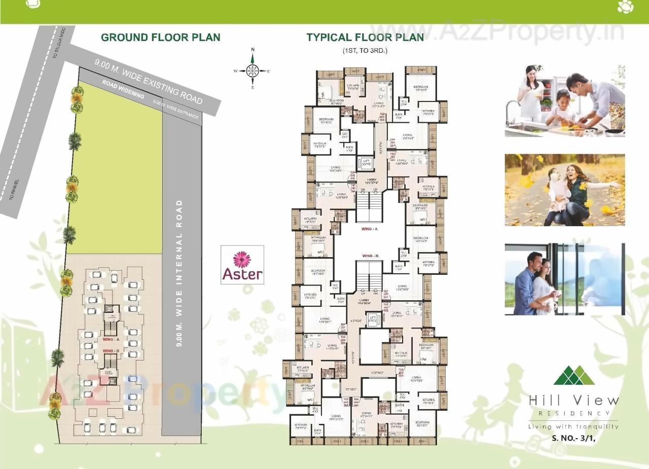 Layout of real estate project Hill View Residency located at Nevali, Raigarh, Maharashtra