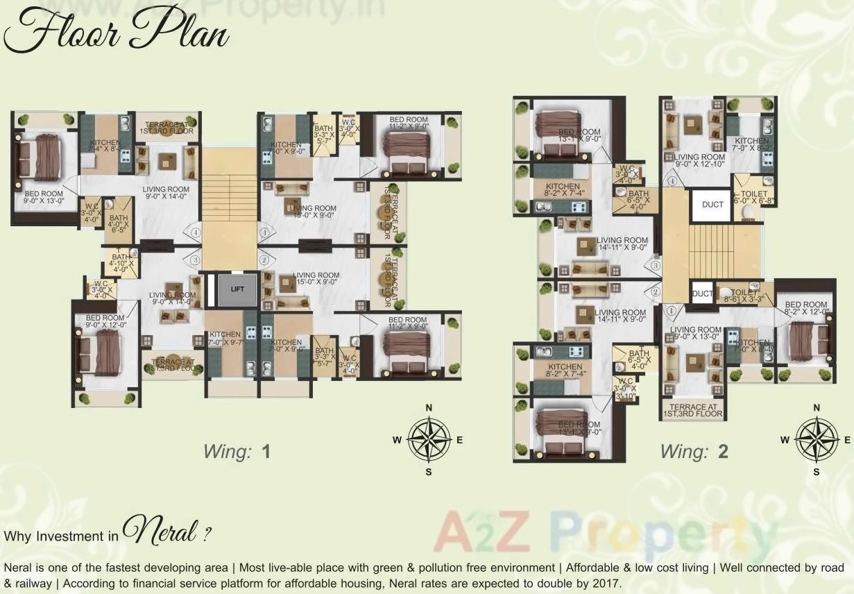 Layout of real estate project Hill View located at Neral, Raigarh, Maharashtra