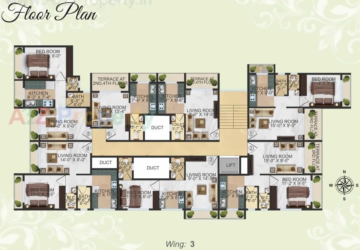 Layout of real estate project Hill View located at Neral, Raigarh, Maharashtra