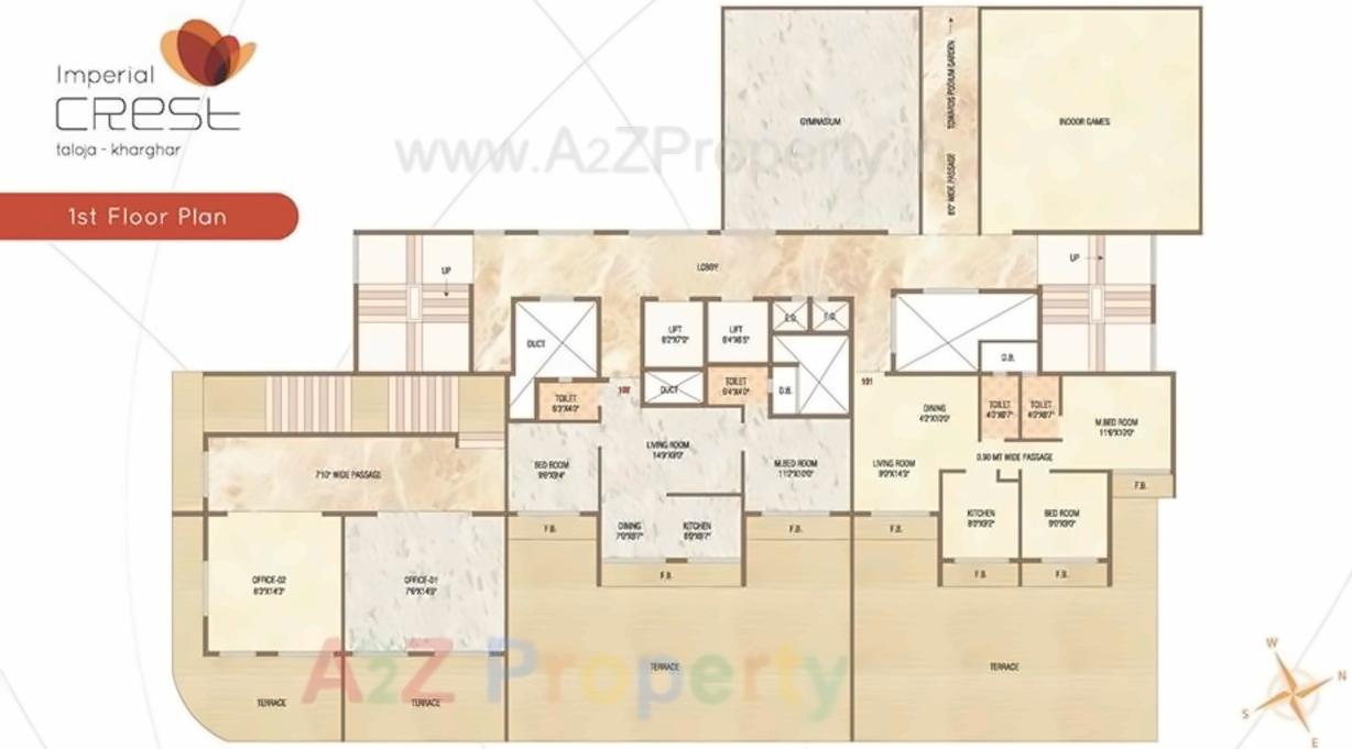 Layout of real estate project Imperial Crest located at Taloje-panchnad-, Raigarh, Maharashtra