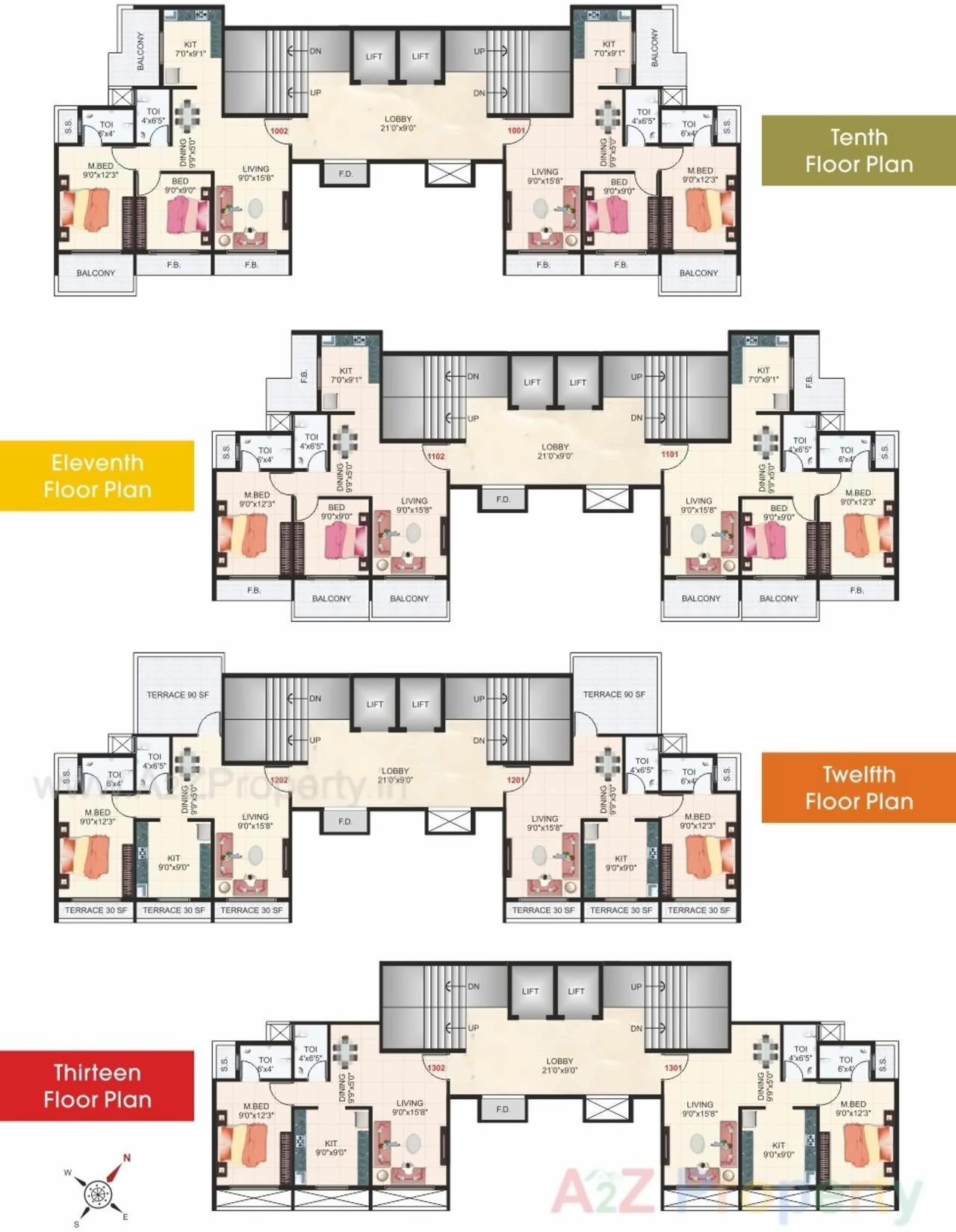 Layout of real estate project Imperial Heights located at Kamothe, Raigarh, Maharashtra