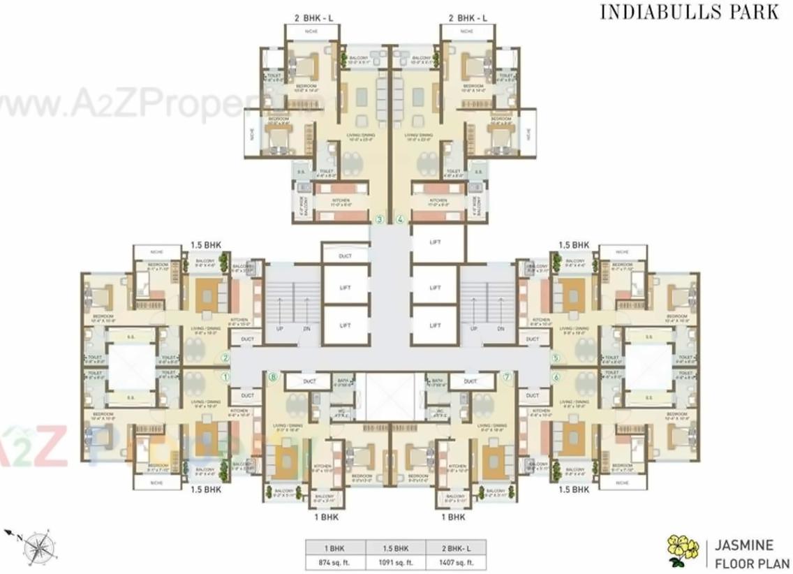 Layout of real estate project Indiabulls Park located at Kon, Raigarh, Maharashtra
