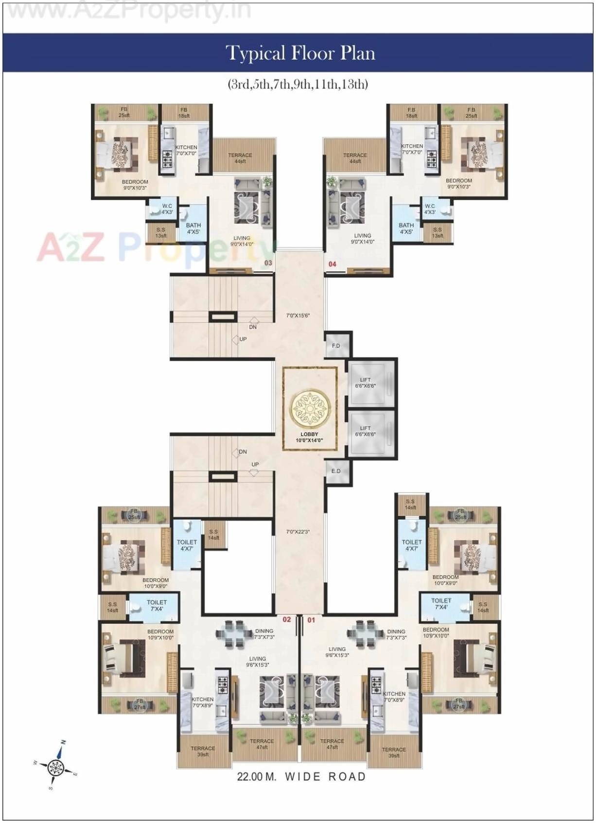 Layout of real estate project Infinity Elite located at Bokadvira, Raigarh, Maharashtra