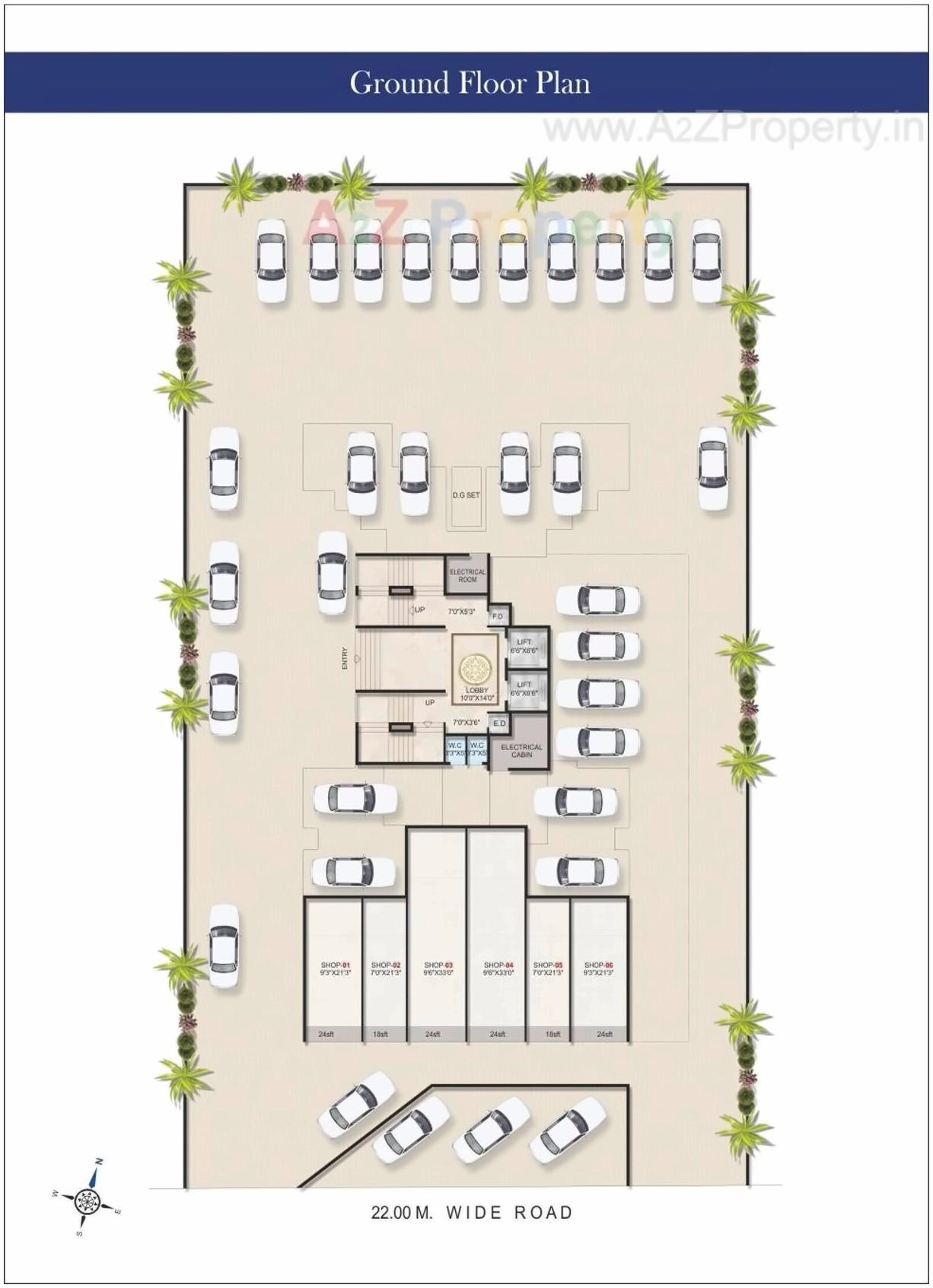 Layout of real estate project Infinity Elite located at Bokadvira, Raigarh, Maharashtra
