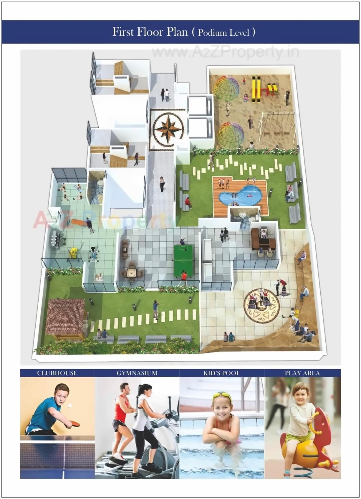 Layout of real estate project Infinity Elite located at Bokadvira, Raigarh, Maharashtra