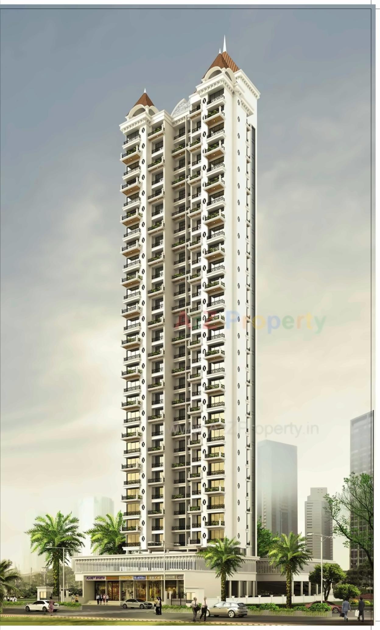 3D Elevation of real estate project Krishh Celestia located at Owe, Raigarh, Maharashtra