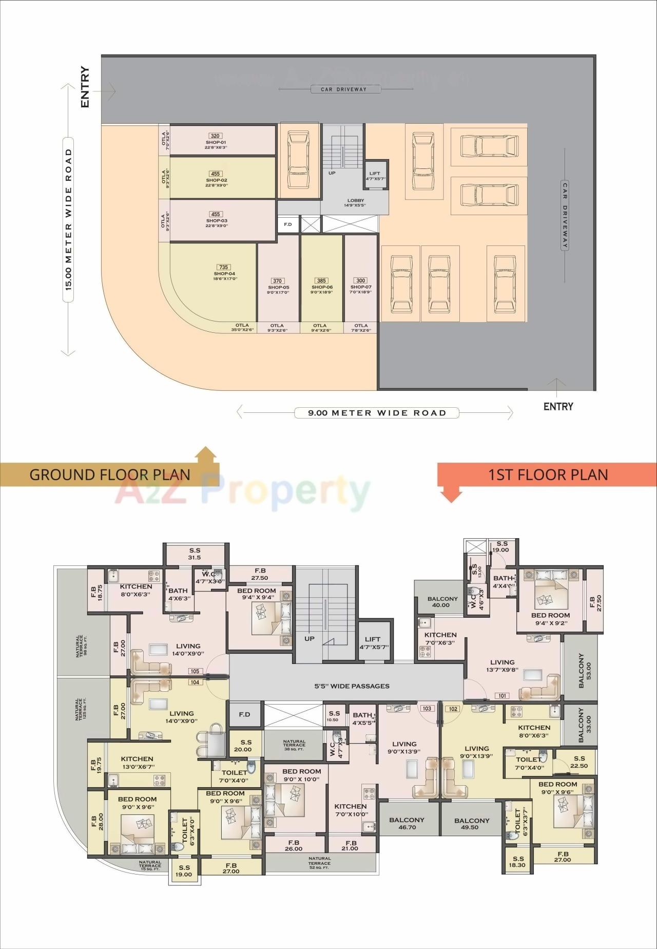 Layout of real estate project Krishna Apartment located at Ulawe, Raigarh, Maharashtra