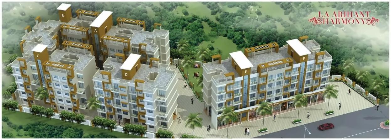 3D Elevation of real estate project La Arihant Harmony located at Ukrul, Raigarh, Maharashtra