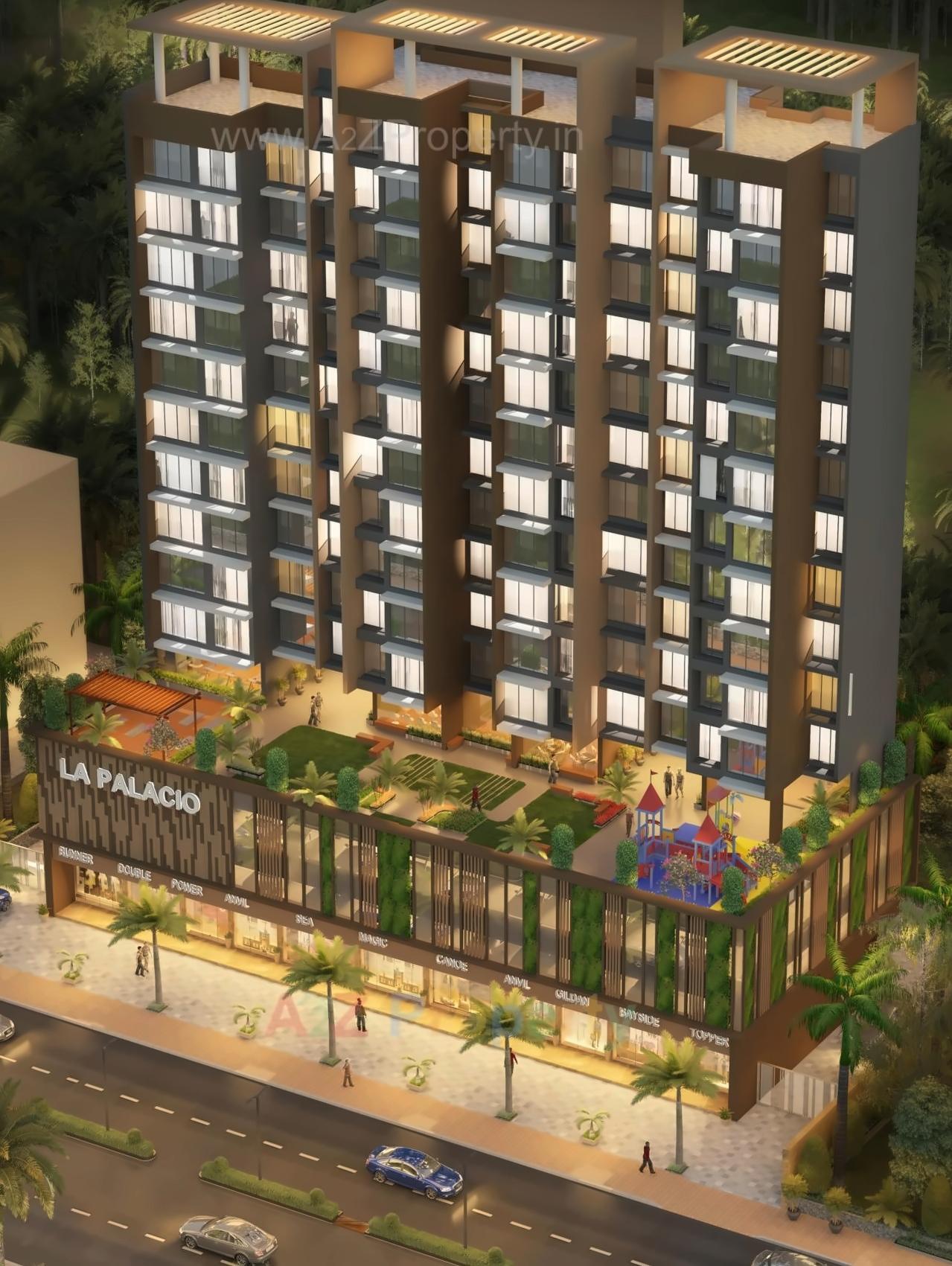 3D Elevation of real estate project La Palacio located at Ulawe, Raigarh, Maharashtra