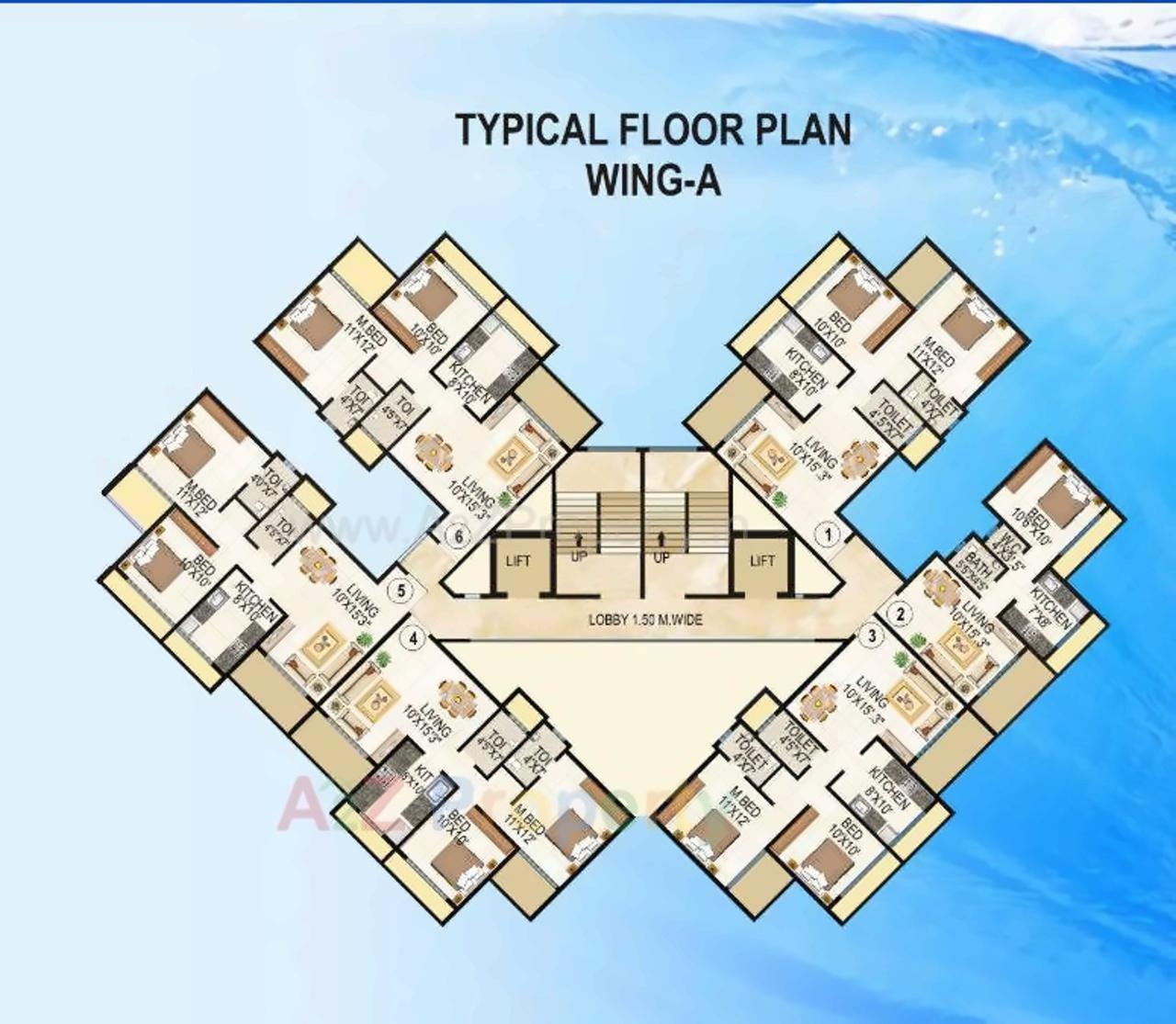 Layout of real estate project La Riveria located at Panvel, Raigarh, Maharashtra