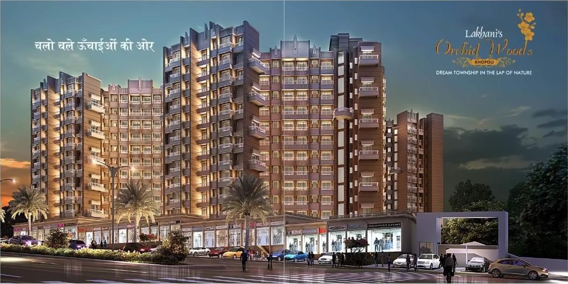 3D Elevation of real estate project Lakhanis Orchid Woods located at Khopoli, Raigarh, Maharashtra
