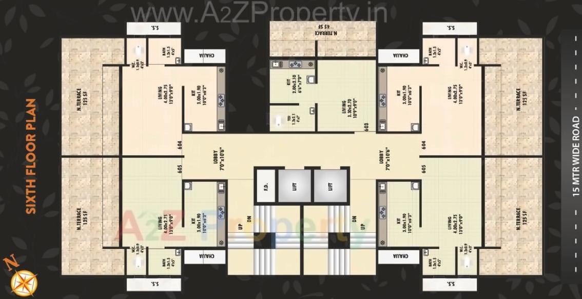 Layout of real estate project Landmaark Luxuria located at Ulawe, Raigarh, Maharashtra