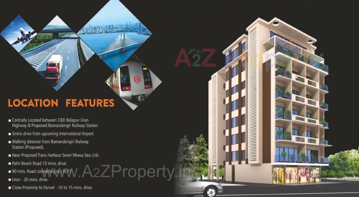 3D Elevation of real estate project Landmaark Luxuria located at Ulawe, Raigarh, Maharashtra